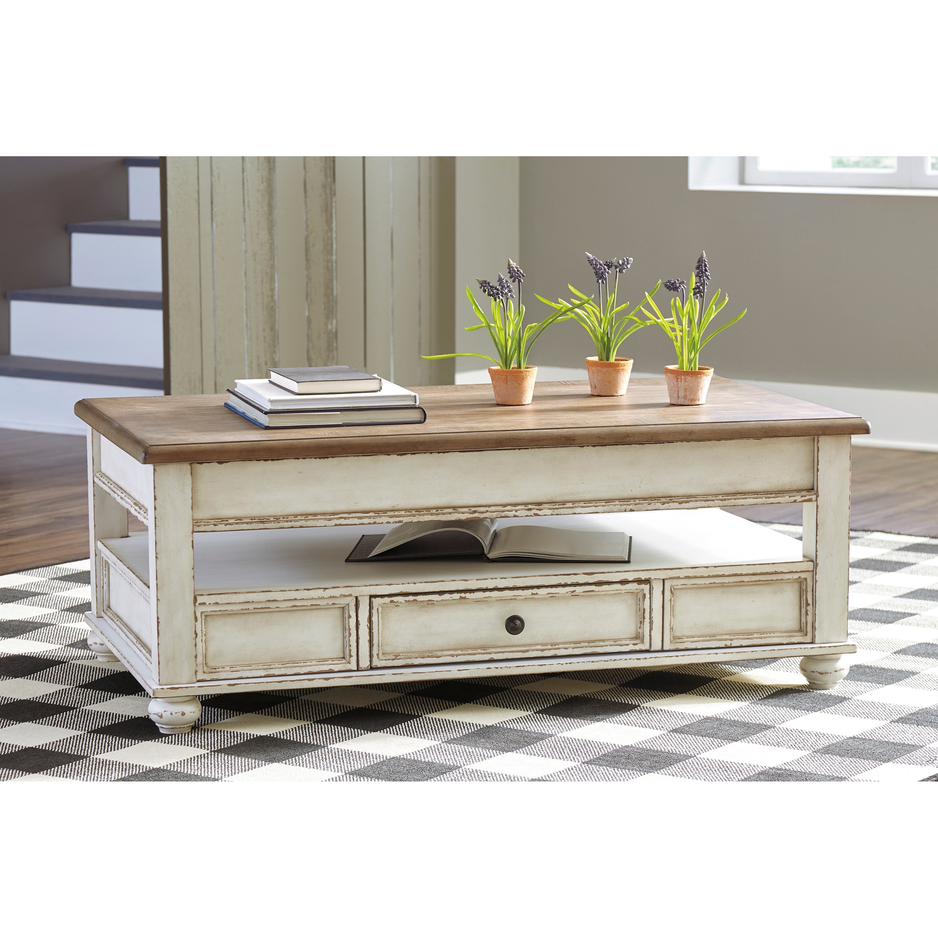 Signature Design by Ashley Realyn T523 9 Cottage Lift Top Cocktail